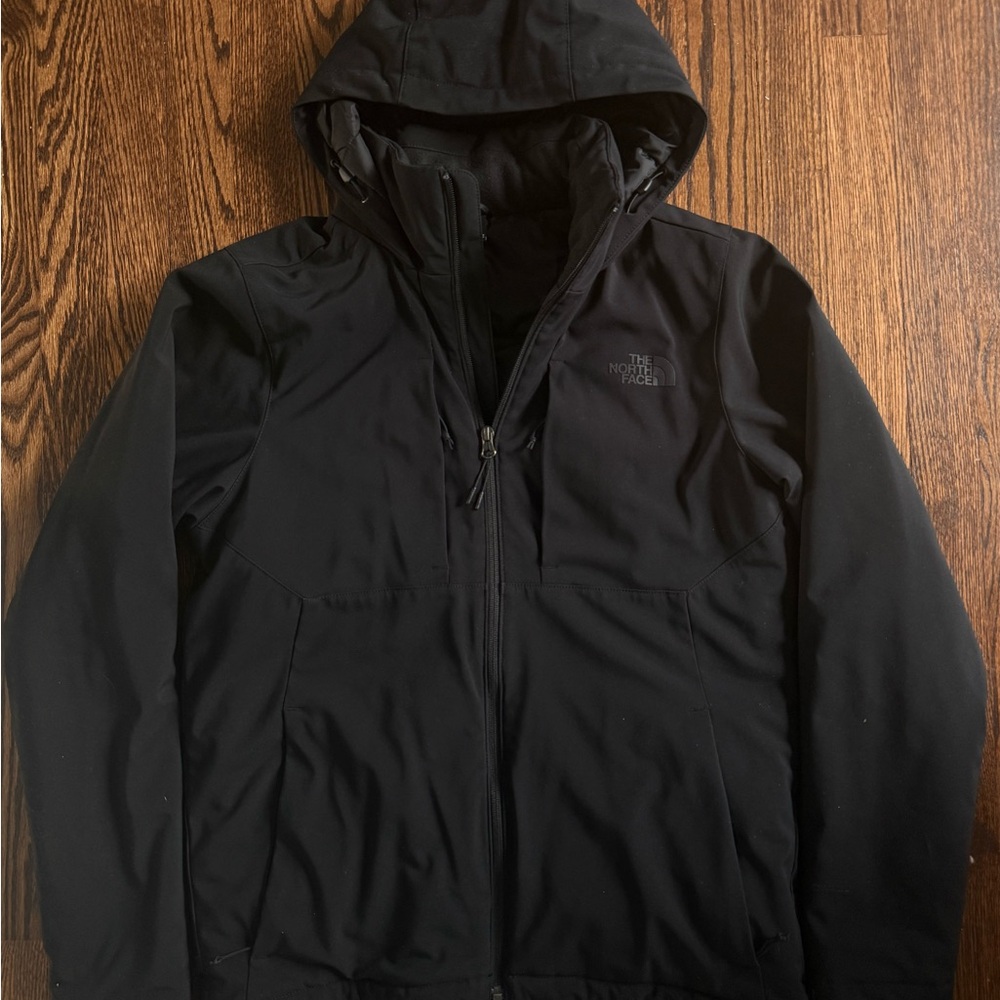 The North Face Men’s Windwall Jacket - Black Size S Packable Hood Coat Zip